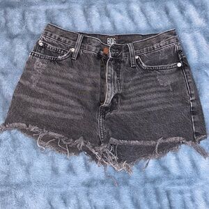 BDG Black Distressed Denim Shorts